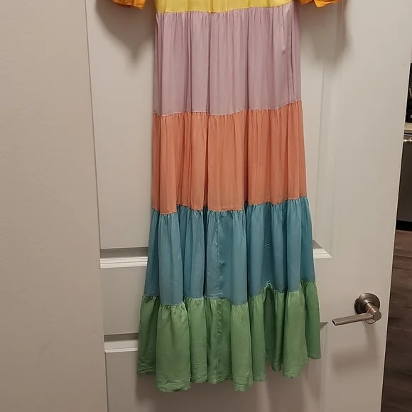 Never Fully Dressed Pastel Rainbow Panel Dress, 6, Multi color - Picture 9 of 12